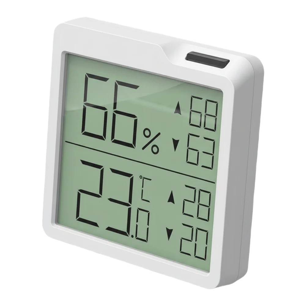 Baby room indoor electronic temperature and humidity meter with accurate real time measurement and easy placement options