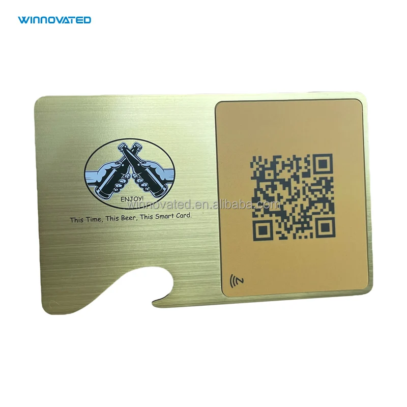 Customized product China Gold Supplier Contactless NFC Metal Card Bottle Opener for Club