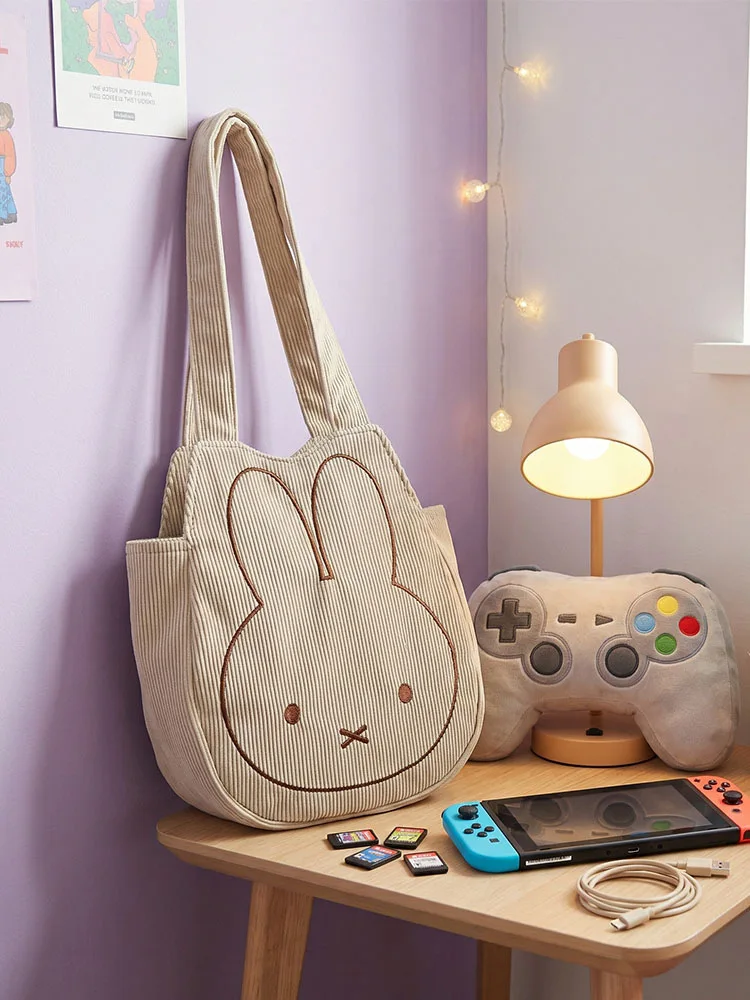 Neue Miffy-Handtasche, niedliche Canvas-Tasche, Kawaii, große Kapazität, Mehrzweck-Umhängetasche, Aufbewahrungstasche, Sommer, für Mädchen, Geschenke – Detail 7