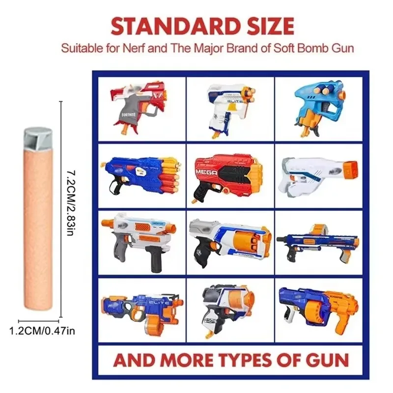 Zivconcing laranja recarga dardos balas espiral espuma rotativa bala para nerf accustrike elite série arma de brinquedo combinando bala macia