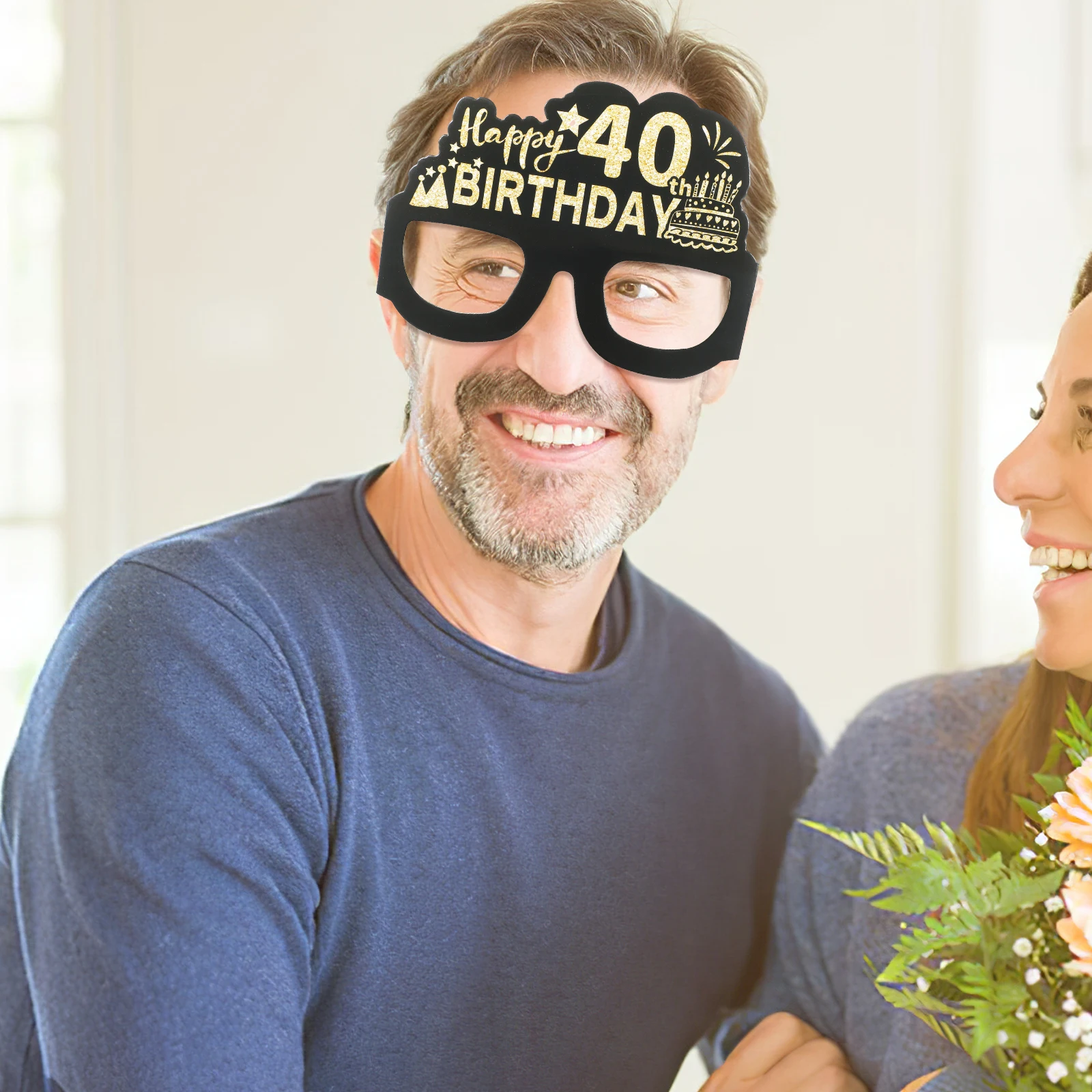 

12 Pcs Paper Glasses Frame Birthday Party Decorations Favor Glow Stick Fun for Supplies