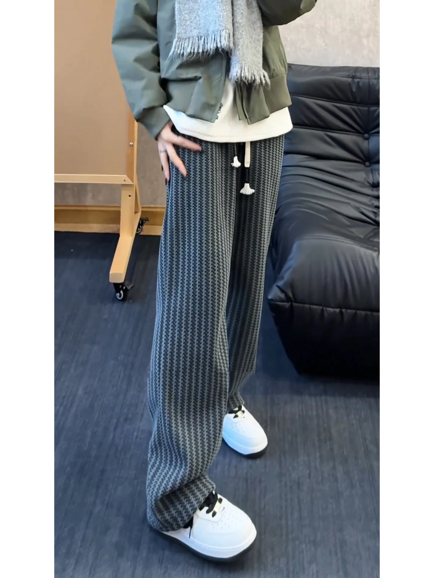 

Мужские прямые спортивные брюки из хлопкового вельвета с флисовой подкладкой в американском стиле, свободные повседневные брюки для подростков