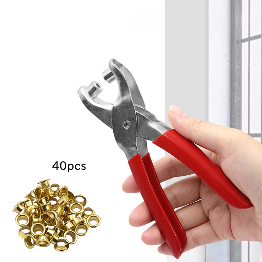 40pcs Eyelet Pliers Eyelet Rivets 40pcs Stainless Steel/coppper 100pcs Matched Eyelet Rivets 15cm 1cm Ergonomic Design