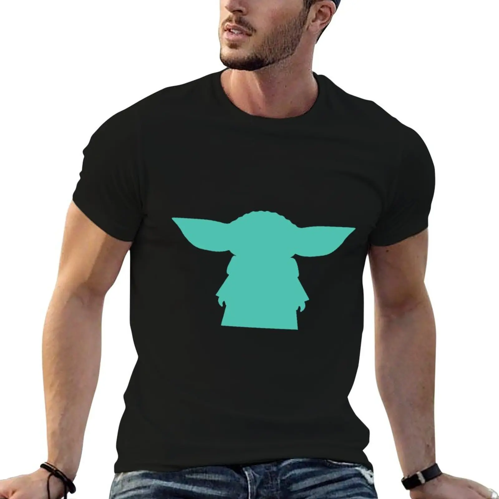 Alien Silhouette - Turquoise Perfect Gift T-Shirt for a boy graphic t shirt vintage Men's t-shirts