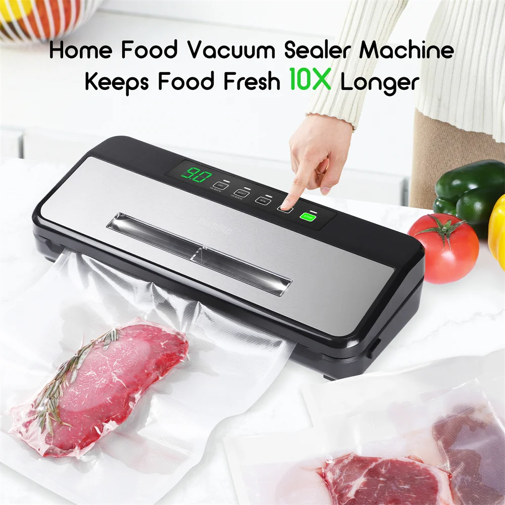 INKBIRD Plastic Bag Sealer Vacuum Sealing Machines With Dry/Moist/Pulse/Canister Packaging Modes Versatile Kitchen Appliances