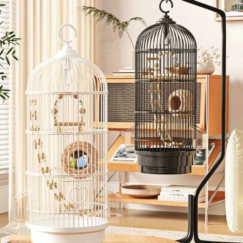 

Accessories Large House Bird Cage Parrot Carrier Rabbit Budgie Bird Cage Habitat Canary Jaula Decorativa Pet Products RR50BC