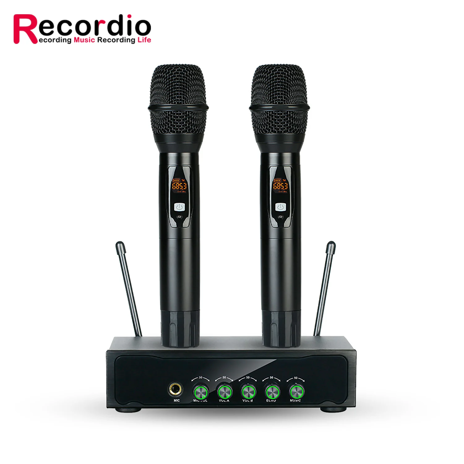 GAW-KD200 Professional UHF Karaoke Wireless Microphone With Echo Music Volume Adjustment For Stage Performance