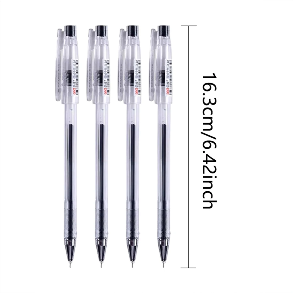 مجموعة أقلام توقيع جل جديدة فائقة الدقة 0.28 مم، أنبوب إبرة كامل، قلم حفظ الكتب بالحبر الأسود، قلم ترقق لتتبع الخط