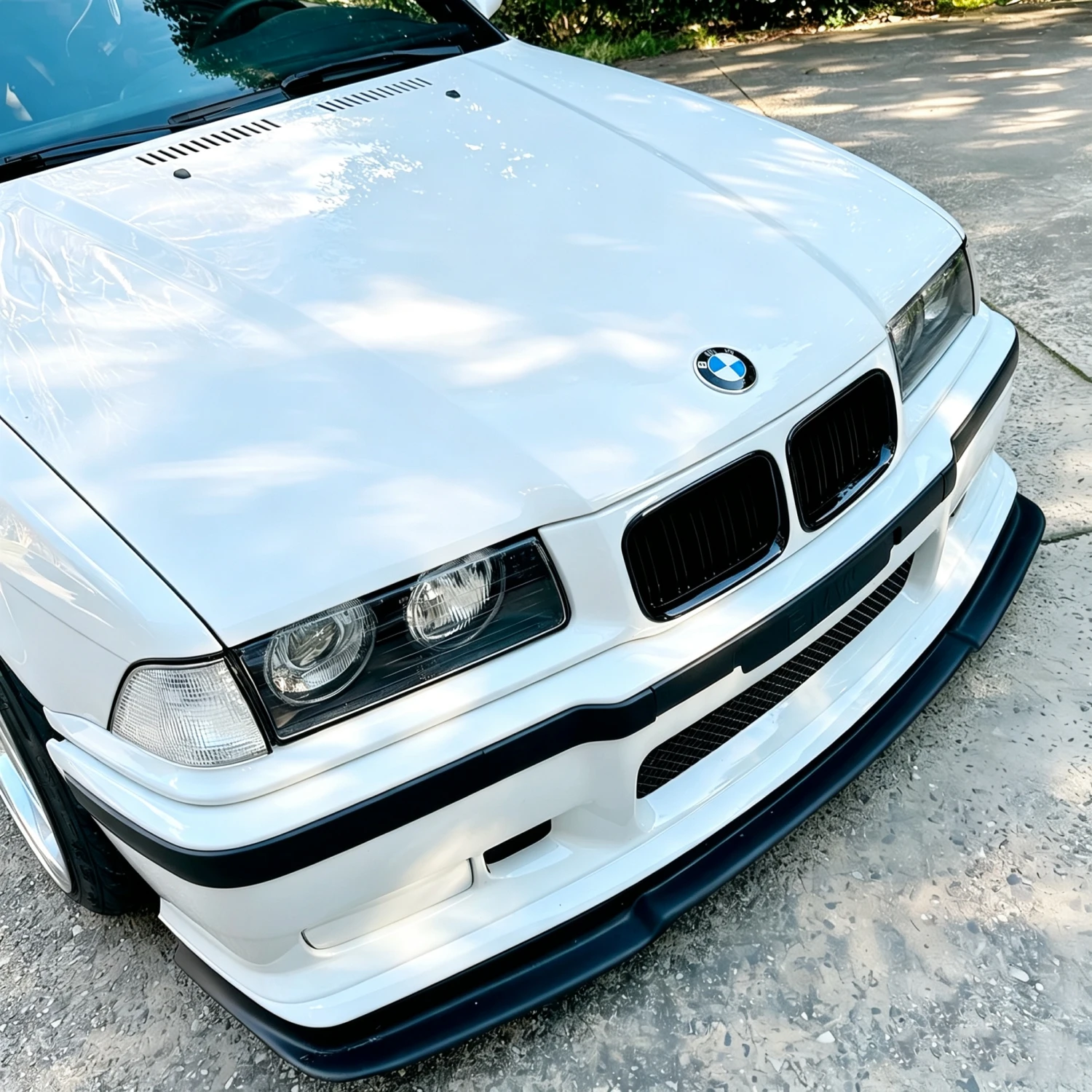 Für BMW 3er E36 M3 1992-1999 PP Glänzend Schwarzer Frontstoßstangen-Splitter UV-Beschichteter Spoiler Tuning