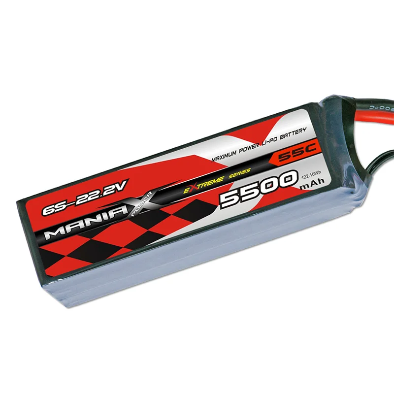 Bateria de lítio modelo helicóptero MANIAX 6S 22,2V 5500mAh 55c