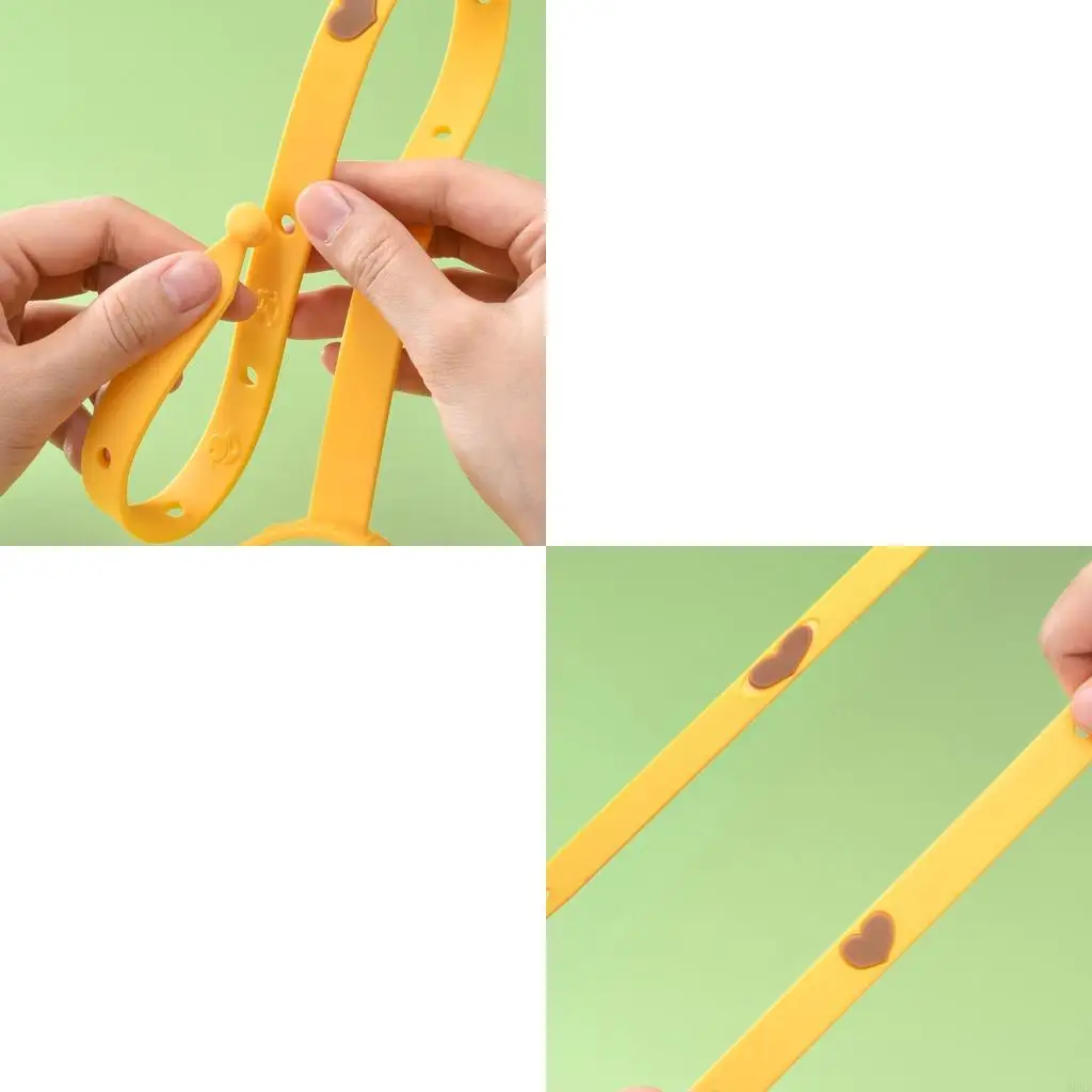 

Secure Baby Bottle Holder Silicone Tether Chain Belt for Travel and Home Use L8RB