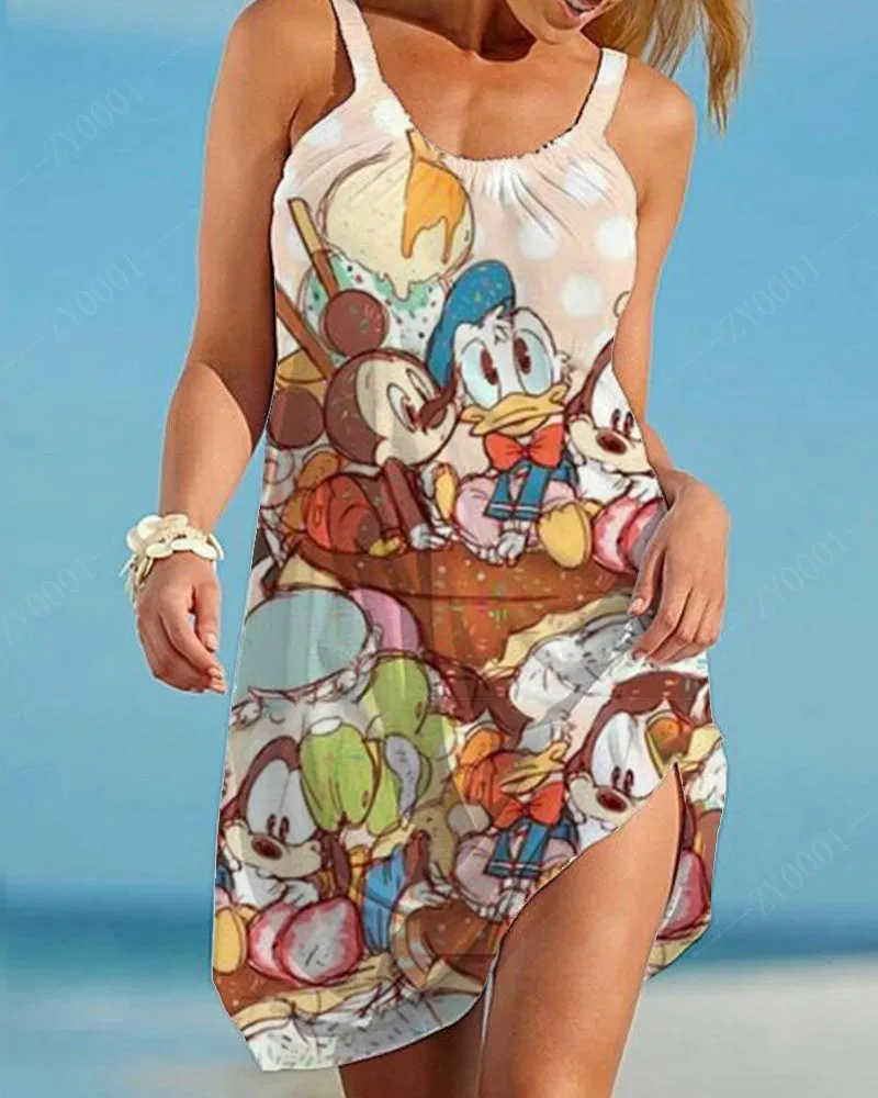 Evening Gown Disney Clothes for Summer Dresses Women 2025Casual Sexy Dresses Woman Beach Dress Women Elegant Luxury TOP Mickey