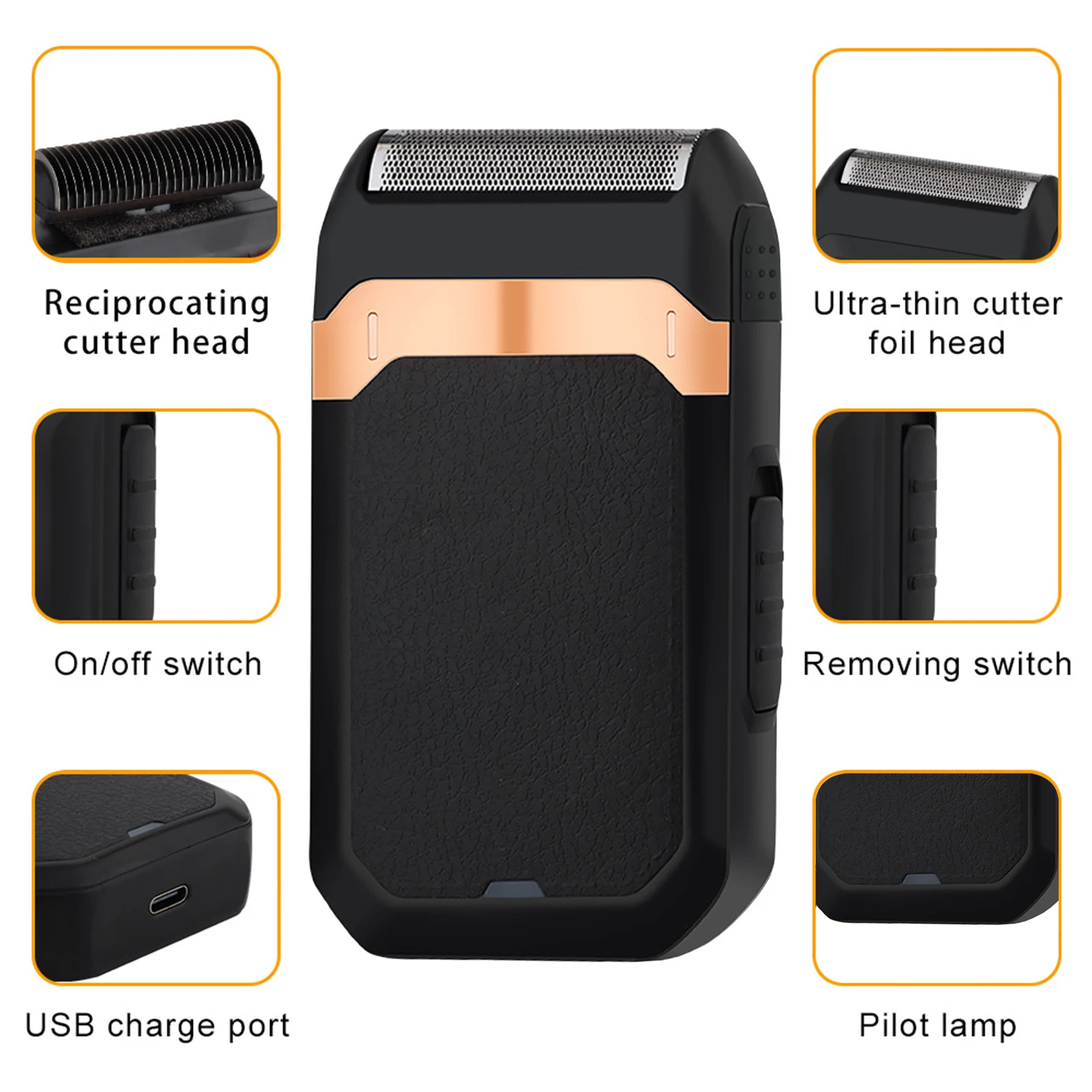 Портативная карманная бритва для мужчин, перезаряжаемый электрический триммер для бороды, салон, профессиональная бритва для ухода за бородой, машина для резки бороды