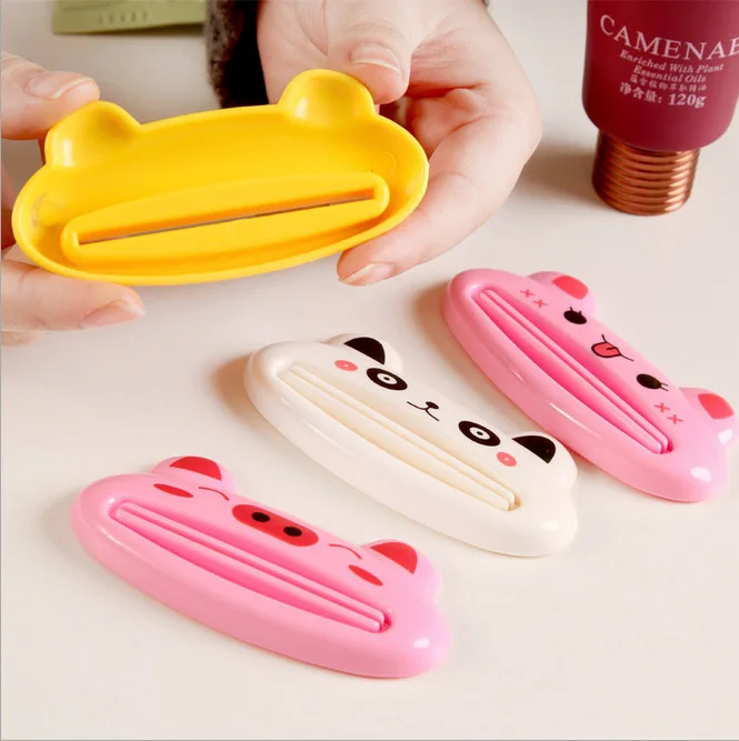 1 Cartoon Toothpaste Squeezer Creative Fun Animal Cartoon Color Hard Plastic Manual Toothpaste Squeezer Cosmetic Squeezer