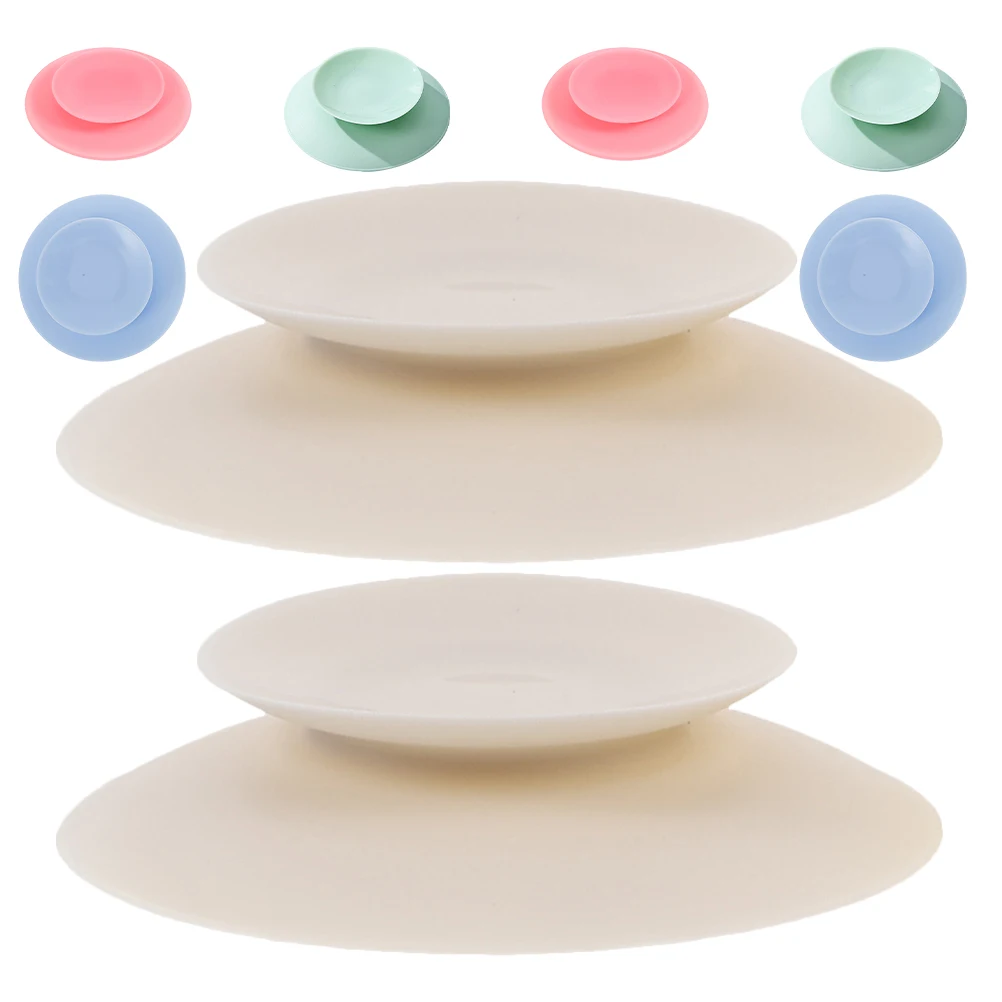 

8pcs Silicone Anti Bowl Pad Double Sided Cups Heat Resistant Nonslip Tableware Holder Microwave Safe Plate