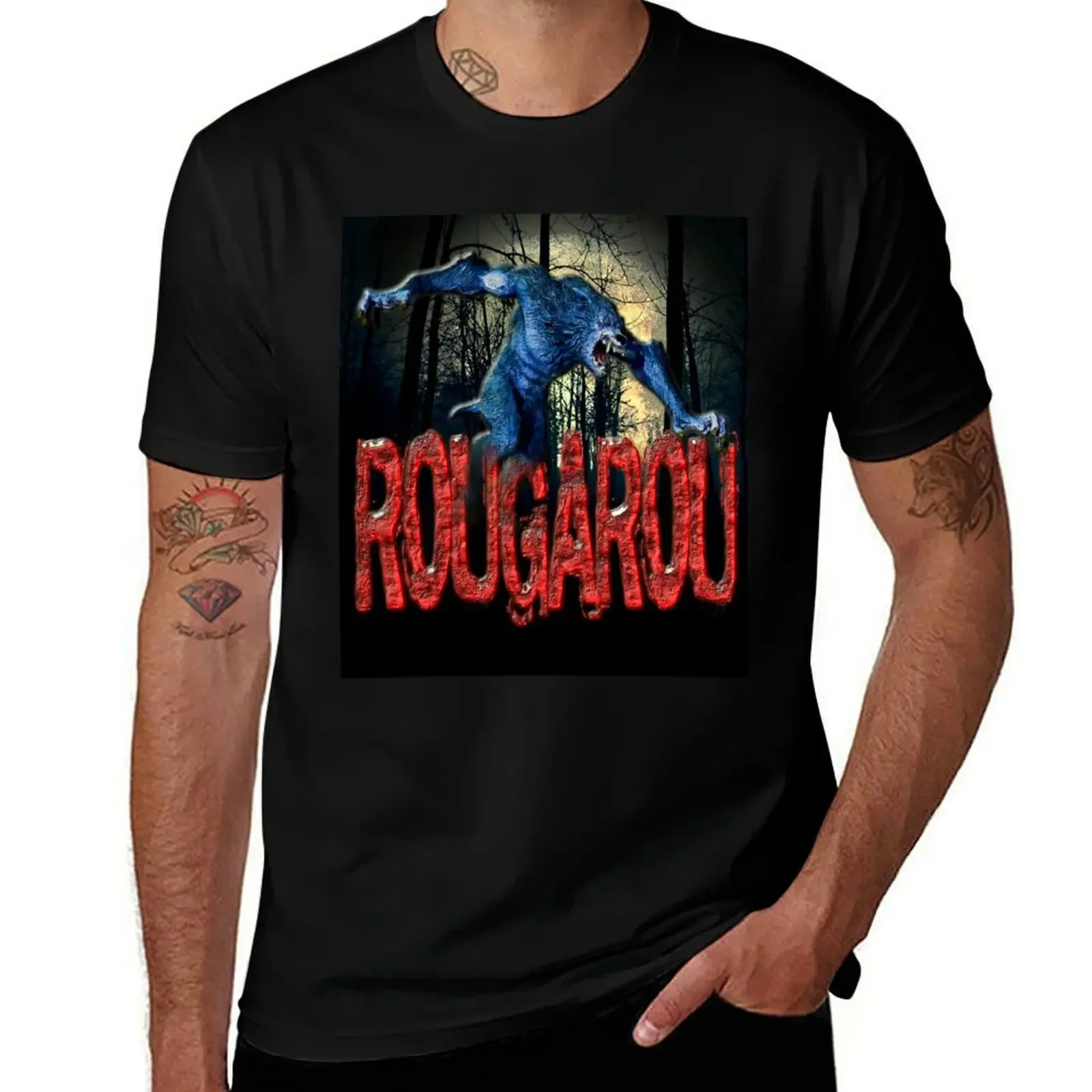 

ROUGAROU T-Shirt custom shirt luxury clothing labubu summer clothes customizeds t shirt men 100℅ cotton