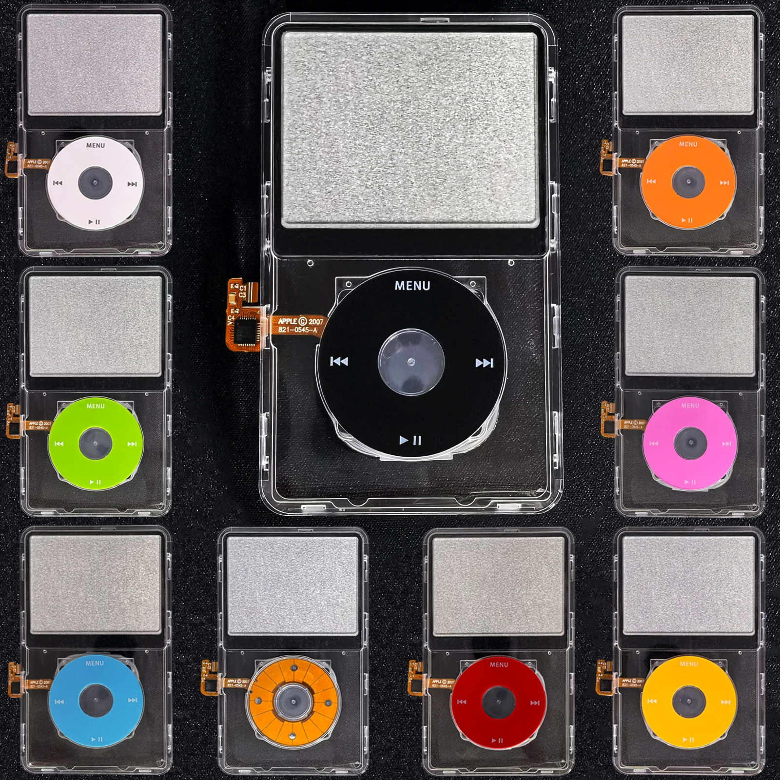 

Clear Faceplate Transparent Front Housing Case with Clickwheel Flex Button Kit For iPod Classic 6th 7th Gen 80GB 120GB 160GB