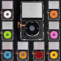 Carcasa Frontal Transparente con Kit de Botones Flexibles Clickwheel para iPod Classic 6ª y 7ª Generación 80GB 120GB 160GB