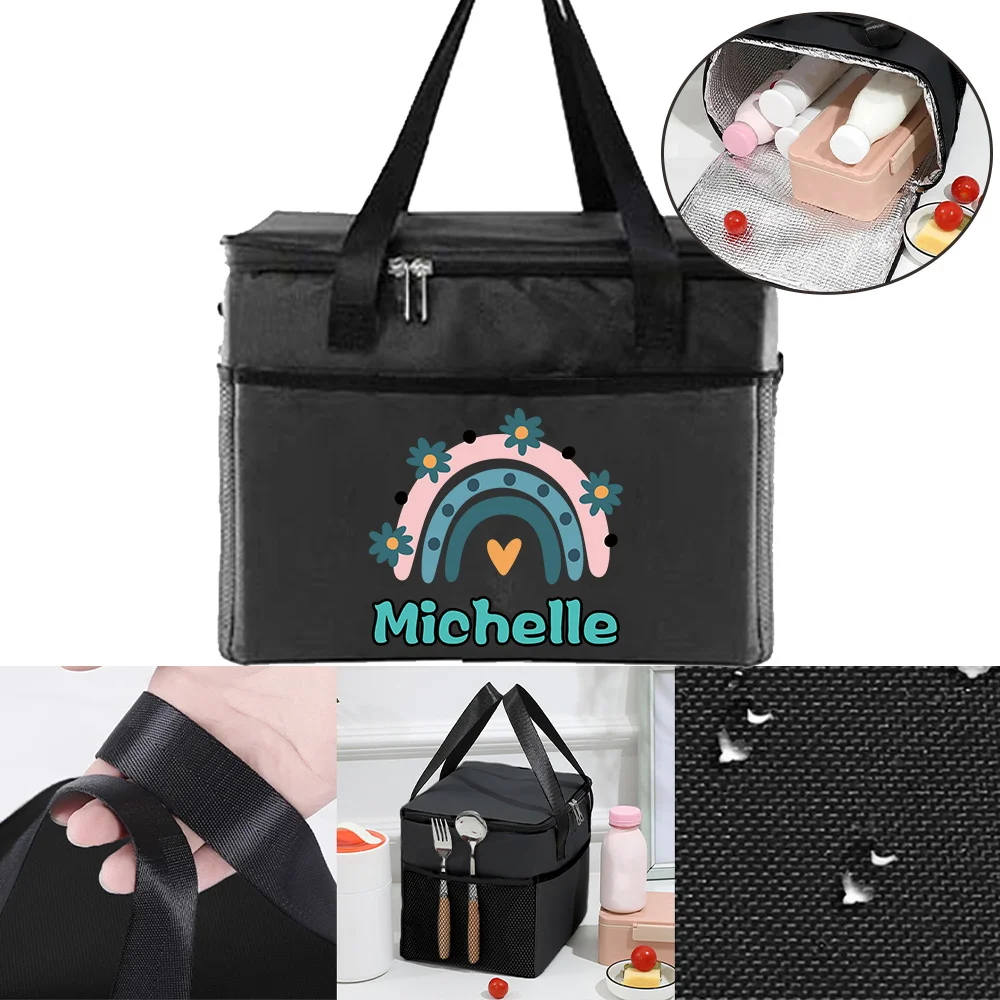شخصية مخصصة التخييم في الهواء الطلق الغداء حقيبة المحمولة الغداء حقيبة الغذاء العزل صندوق دائم مقاوم للماء.