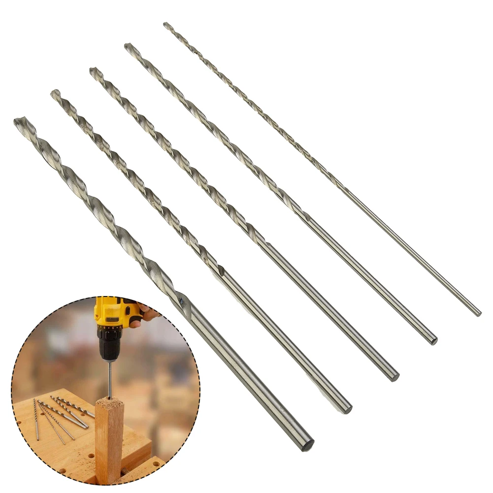 5Pcs Cobalt Drill Bits For Metal WoodWorking M35 Hss Extra Long Shank 2/3/3.5/4/5mm Spiral Drill Bit Set Power Tools