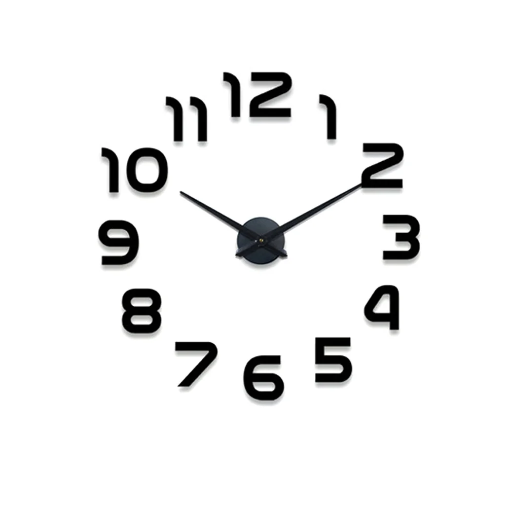 

Creative Acrylic Mirror Wall Clock Large Size DIY Modern Simple Design for Bedroom Living Room Office Home Decor