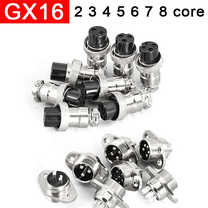 Aviation Plug Diamond Flange GX16-2 3 4 5 6 7 8 9 10 Core M16 Connector GX16 2P 3P 4P 5P 6P 7P 8P 9P 10P 16mm 2core 3core 4core