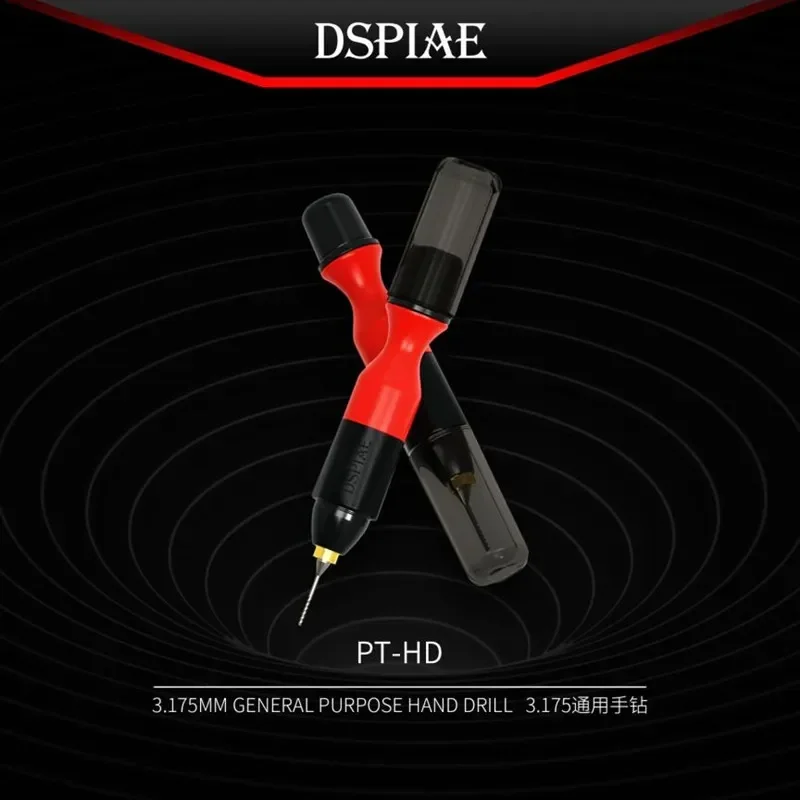 DSPIAE PT-HD 3.175mm Perceuse à main à usage général Contient 5 forets en acier au tungstène Modèle exécutif Hobby marijuana ing Outils