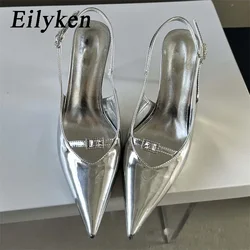 Eilyken Fashion Sexy Thin High Heels Women Pumps Buckle Strap Pointed Toe Slingback Female Prom Mules Shoes Zapatillas De Mujer