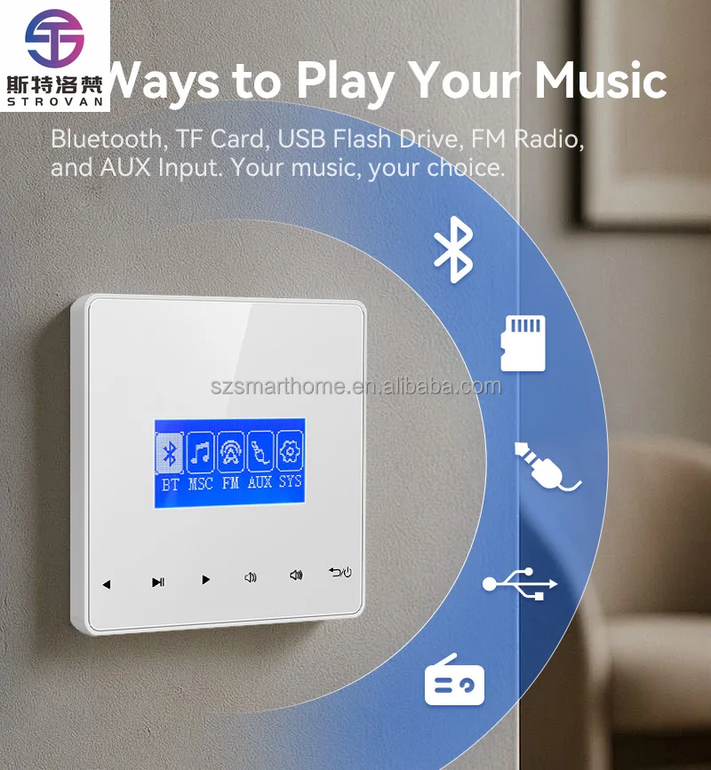 

Android Audio Amplifier Bluetooth Audio Amplifier 4 Inch Background Music Host Audio Amplifier with Blue-tooth for Hotel Family