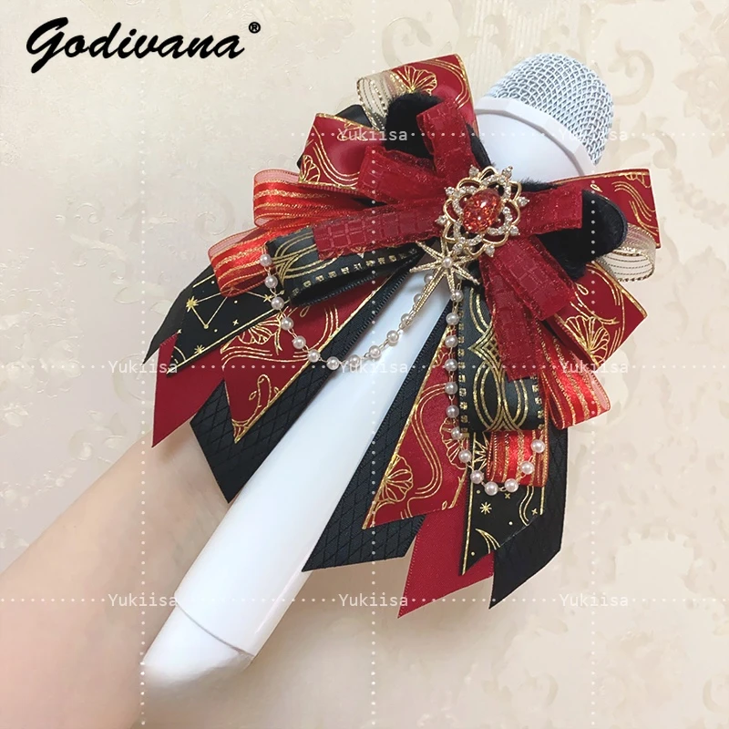 Handmade Lantern Stick Student Japanese Girls Bow Decoration Cartoon Backpack DIY Accessories Lolita Headwear Lolita Hair Clip