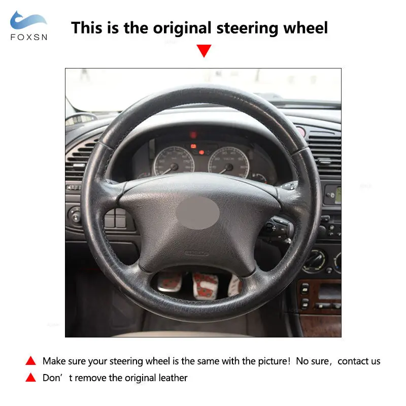 Osłona na kierownicę do samochodu czarne wykończenia dla Citroen/CITROËN Xsara Picasso 2001-2010 Berlingo 2003-2008 C5 2001-2006 Peugeot Partner — zdjęcie 6