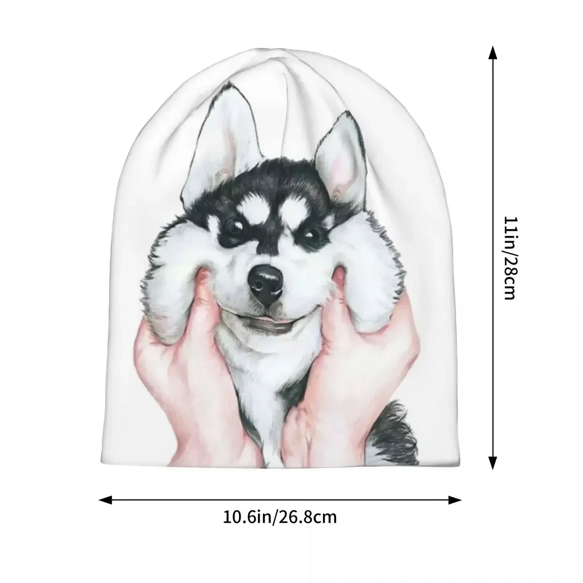 Cappelli per cofano per cani Husky Cappelli per maglieria Berretti casual per esterni Skullies Cappelli Berretto caldo a doppio uso da donna da uomo