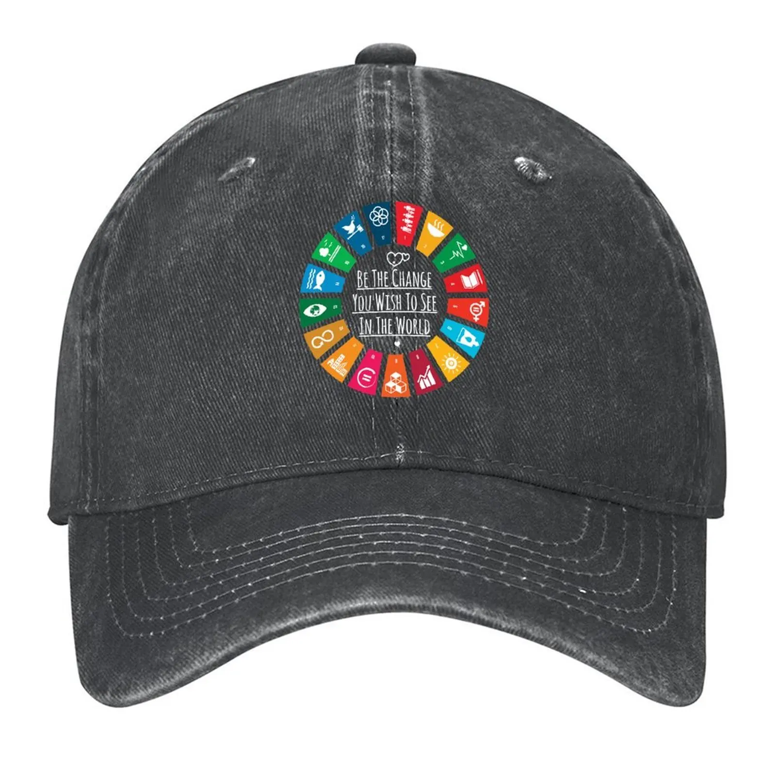 

Global Goals UN SDG 2030г. | Логотип целей нержавеющей разработки Объединенных Наций 2030 года | Бейсбольная кепка с устойчивыми подарками