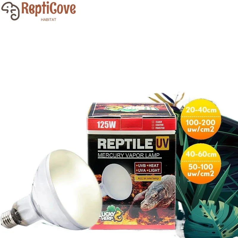 

Full-Spectrum UVA+UVB Tortoise Heating Lamp Lizard Breeding Box Sunback Ceramic Heat Source Calcium-Boost Sun Lamp for Reptile