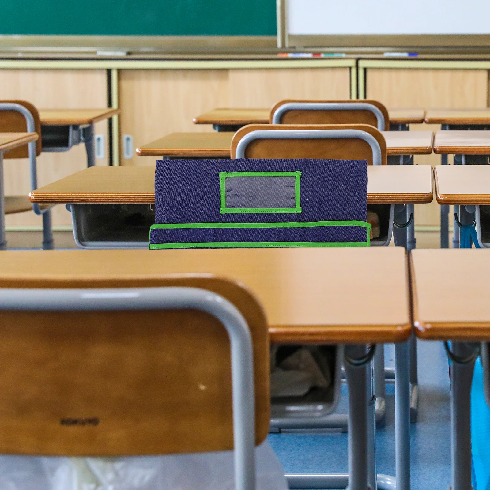 

Chair Back Cover Seat Storage Pocket Denim Slipcover for Classroom and Kindergarten Chairs Seat Sacks Chair Pockets