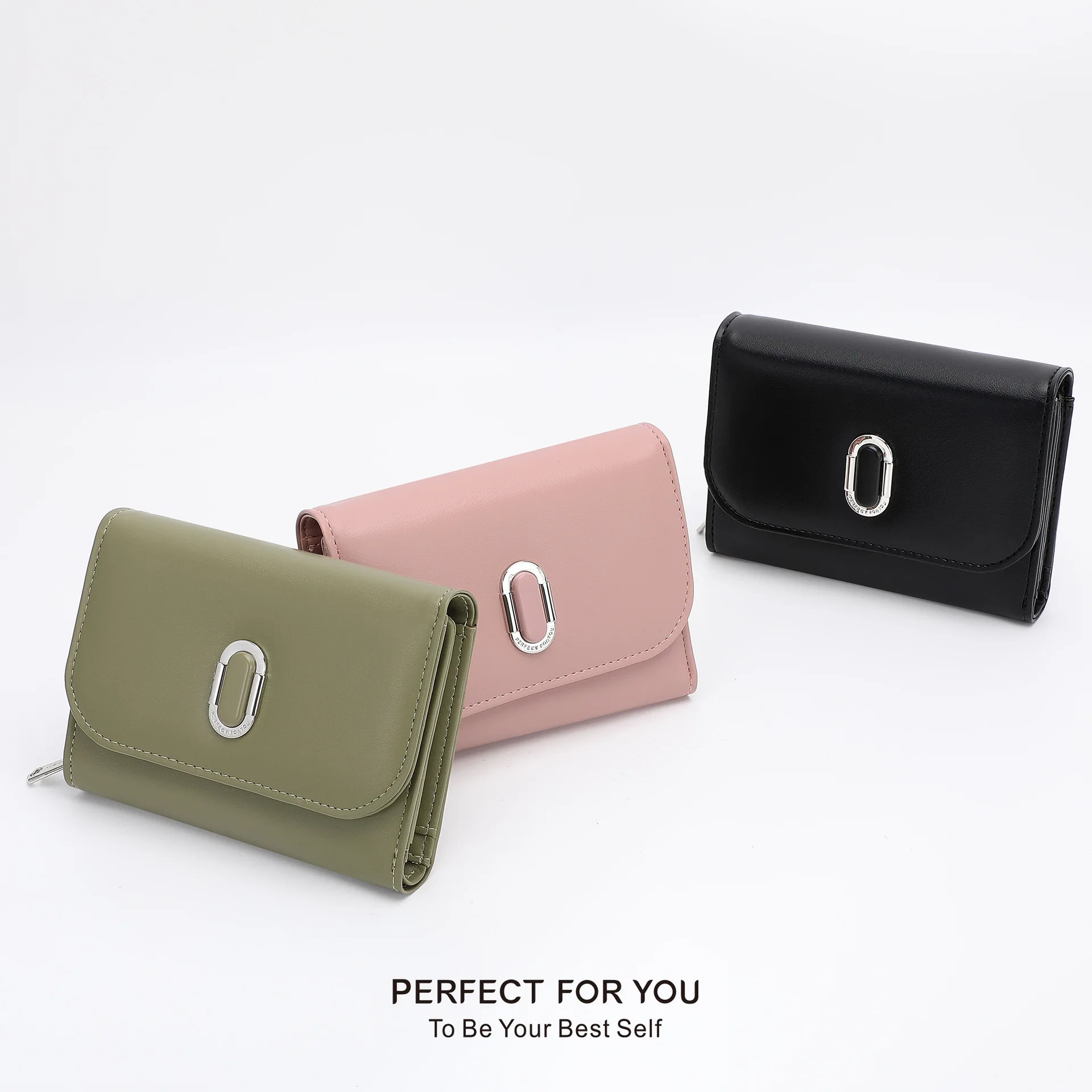 PERFECT FOR YOU Light Luxury Brand Women's Wallet 2024 New Fashion Multi-card Slot Large Capacity Card Wallet with Coin Pocket