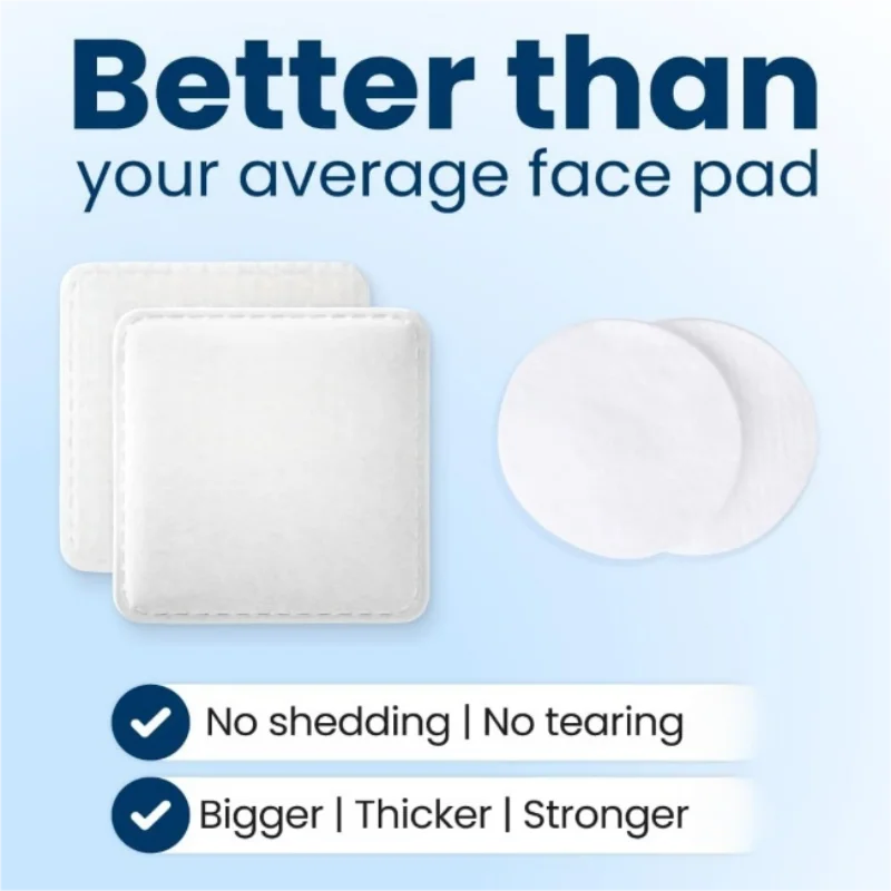 Dischetti di cotone grandi da 100 pezzi per la rimozione del trucco, cuscinetti per il viso morbidi e non pelucchi per la pulizia del viso su tutti i tipi di pelle