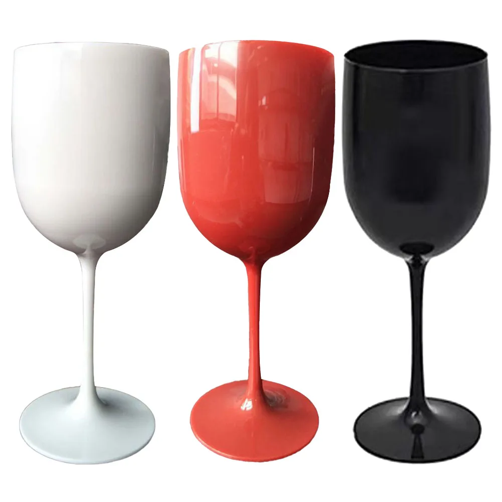 1pc Plastic Champagne Cups Transparent Unbreakable Flute Stemware Wine Glass Party Banquet Home Goblet Drinking Supplies