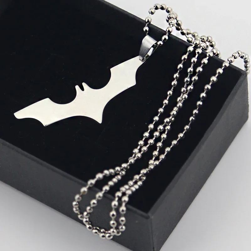 Fashion Bat Lightening Stainless Steel Pendant Chain Necklace For Men Jewelry Boy Anime Accessories Gift