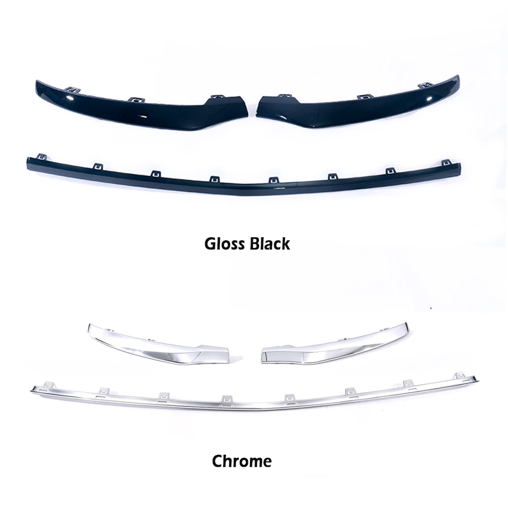 For AMG Line GLC Pre-facelift SUV Coupe X253 C253 Sport Front Bumper Trim Strip For Mercedes Benz  Gloss Black Knight  2015-2019