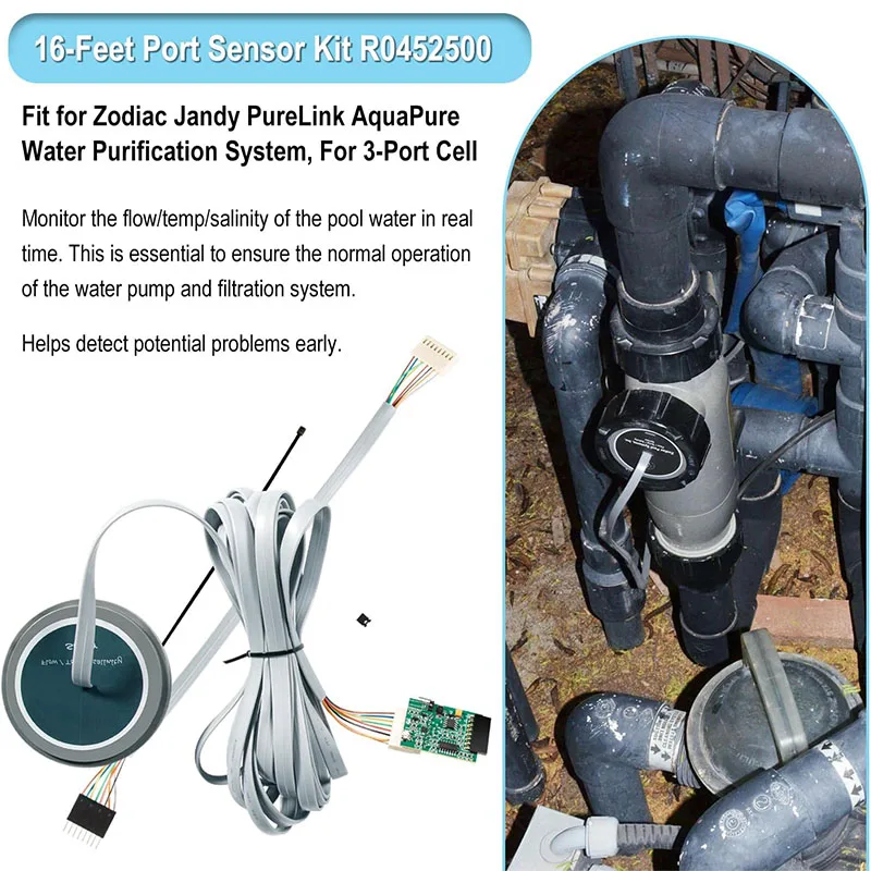 For Zodiac R0452500 16-Feet Port Sensor Replacement for Zodiac Jandy PureLink AquaPure Water Purification System