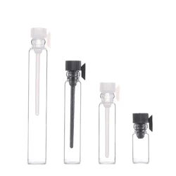 50/100/200pcs 1ml 2ml Glass Mini Perfume Bottle Clear Empty Perfume Vial Essential Oil Sample Bottle Tiny Container for Cosmetic