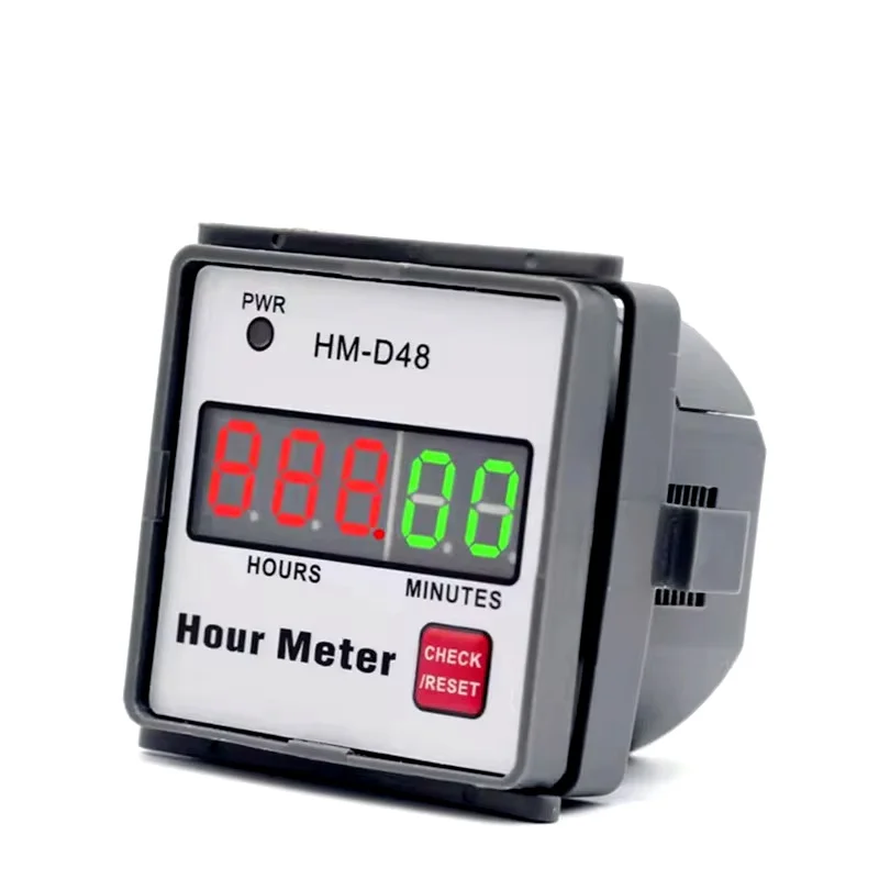 Industrial AC Hour Meter 220-240V 50Hz Timer Counter Gauge for Air Conditioning Machinery Timing Measurement Tool