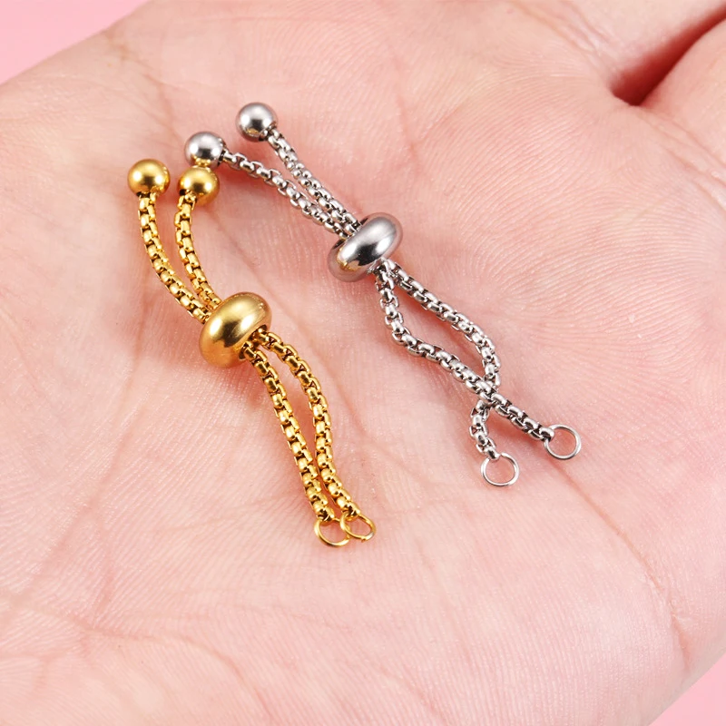 3pcs Stainless Steel Adjustable Boho Finger Rings Chains Connectors Fashion Accessories Findings for DIY Jewelry Gifts Making