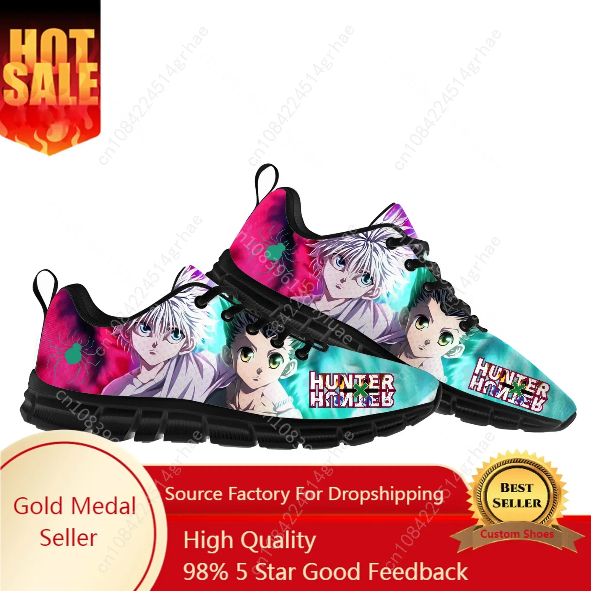 

Japanese Anime Hunter X Hunter Sports Shoes Mens Womens Teenager FashionSneakers High Quality Manga Sneaker Custom Shoe