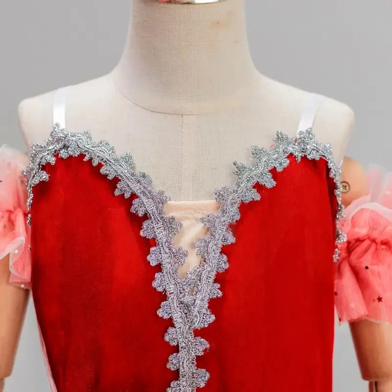 

CyLong Romantic Ballet Tutu Professional Ballet Costume Adult Kids Sequin Velvet Ballerina Dance Performance Ballet Dress Girls