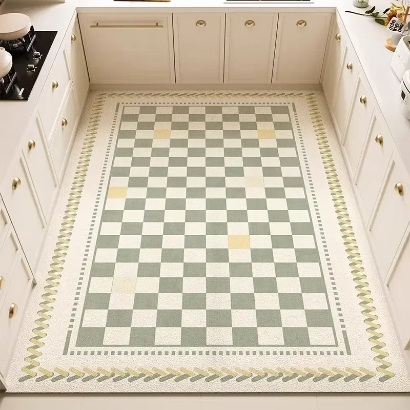 Carpet for Kitchen Anti-slip Oil-proof Rug Pvc Leather Floor Mat Wipeable Easy To Clean Waterproof Foot Mats Large Size Carpets