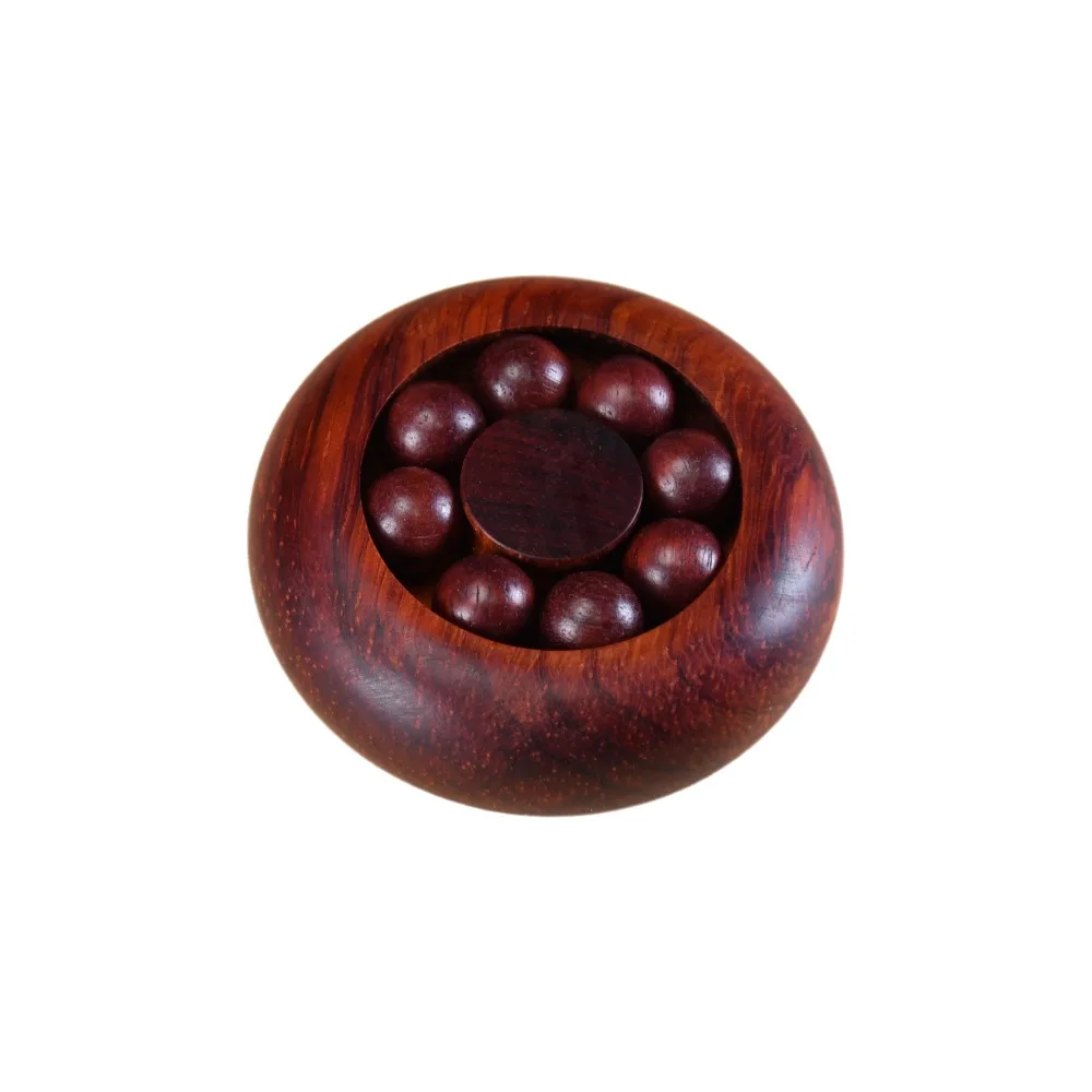 Solid Wood Wooden Fortune Bead 8 Spinning Beads Small Decorative Model Stress Relief Fidget Round Smooth Surface