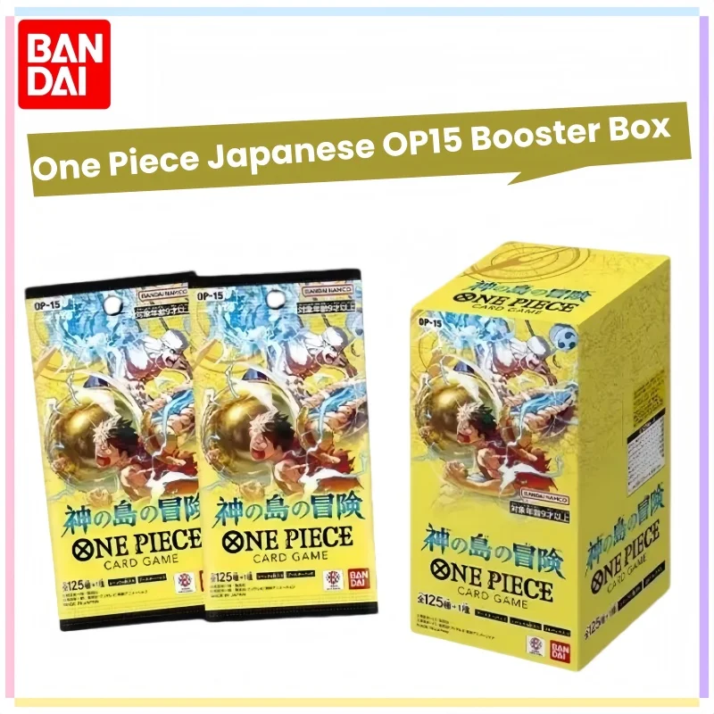 Genuine Bandai One Piece TCG OP15 Divine Island Adventure Booster Box Japanese Anime Collectible Trading Cards