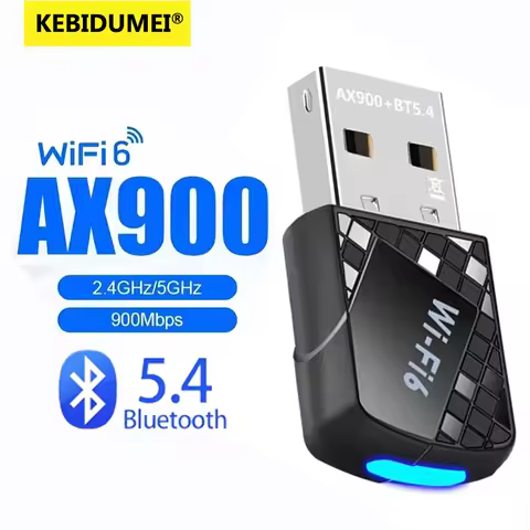 AX900 WiFi 6 Bluetooth 5.4 USB Adapter 2.4&amp;5GHz 900Mbps Network Card Wireless USB Dongle Card Receiver For Win 7/10/11 Laptop PC